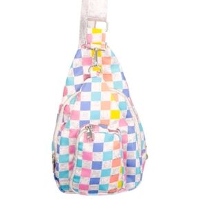 New Katydid Pastel Colorblock Convertible Sling Crossbody Bag & Adjustable Strap